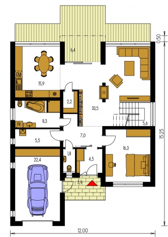 Floor plan of ground floor - CUBER 13